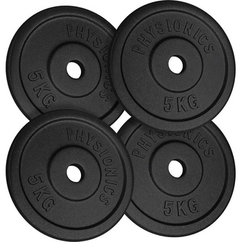 PHYSIONICS sada činkových kotúčov 4 x 5 kg, liatina, 31 mm
