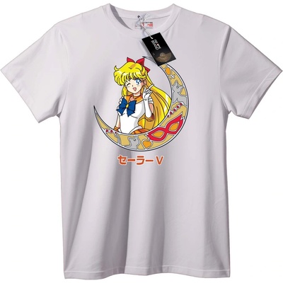 NOONEBRAND Тениска Sailor V Аниме - 2XL, White