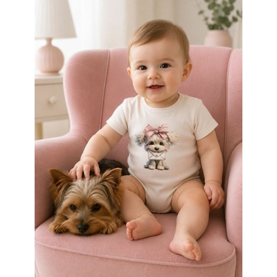 Detské body LITTLE PUPPY s krátkym rukávom Maslová