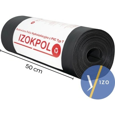 Izokpol Typ-T 50 základová fólia PVC 20 m x 50 cm, 1,2 mm