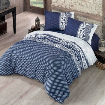 Kvalitex bavlna obliečky Canzone modrá 200x240 2x70x90
