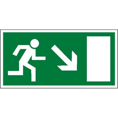 Piktogram ÚNIKOVÁ CESTA NADOL DOPRAVA - 100x200, SAMOLEPKA PVC