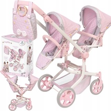 DeCuevas 90875 Skládací kočárek pro dvojčata panenky s taškou Sophie 2025 91 cm