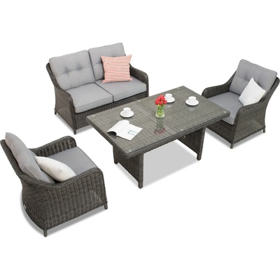 Garden Point Техноратанови мебели Толедо Апетито 4 антрацит Garden Point (GAP132-4)