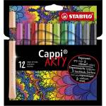 STABILO Комплект флумастери, Stabilo, Cappi Arty ST168/12-1-20, 12 цвята (ST168/12-1-20)