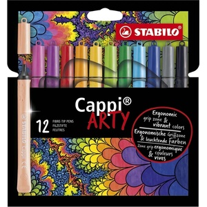 STABILO Комплект флумастери, Stabilo, Cappi Arty ST168/12-1-20, 12 цвята (ST168/12-1-20)