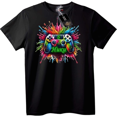NOONEBRAND Тениска Цветен гейминг контролер - 2XL, Black