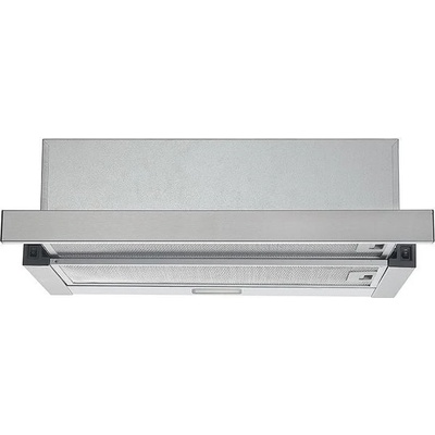 CROWN Абсорбатор Crown CT6040IX, за вграждане, телескопичен, енергиен клас B, 65W, въздухопоток 353 m3/h, 1 мотор, 2 степени на мощност, 2 алуминиеви филтъра, инокс (CT6040IX)
