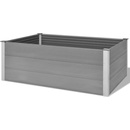 vidaXL 43609 truhlík, dřevoplast, šedý, 150x100x54 cm