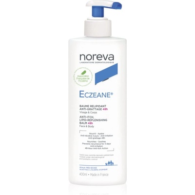 Noreva Eczeane Anti-Itch Lipid-Replenishing Balm 48H успокояващ крем за лице и тяло 400ml