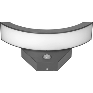 ADVITI LED градинско осветително тяло Adviti Spinel, 10W, 800 lm, 4000K, IP54 защита, за стена, със сензор, сиво (AD-OP-6119GLPMR4)