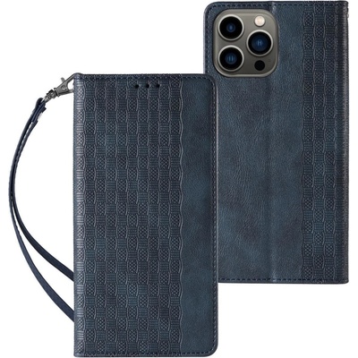 HQWear Калъф с отделение за карти с висулка/каишка Magnet Strap Case за iPhone 13 Pro, син (9145576250273)