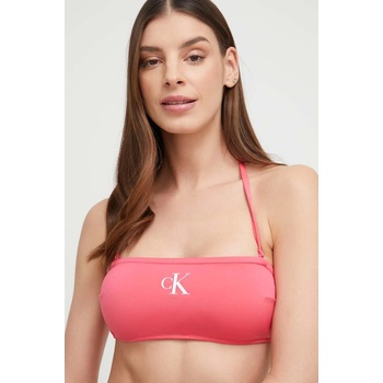 Calvin Klein Горнище на бански Calvin Klein в лилаво с леко подплатена чашка (KW0KW01972.PPYX)