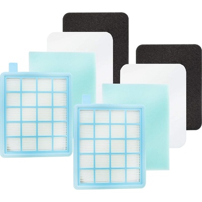 Mobilly филтри за прахосмукачки Philips PowerPro Active FC86 FC95, Compact FC84 FC93, FC8058/01, 2set (philips FC8058/01 2set)