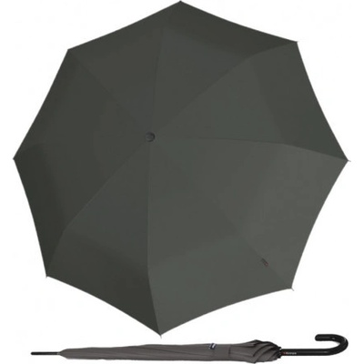 Knirps KNIRPS A.760 STICK DARK GREY - elegantní holový vystřelovací deštník
