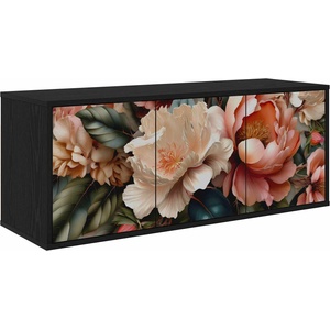 vidaXL Стенен телевизионен шкаф BORNE 102 x 33 x 40 см Черен дъб (8007164)