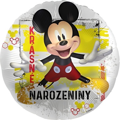 Premioloon Balonek fóliový Mickey Mouse Krásné narozeniny, 43 cm