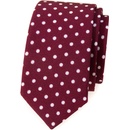 Avantgard kravata Slim Lux bordó s bílými puntíky 571 1980
