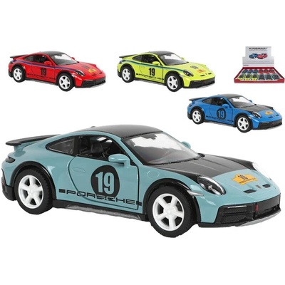 Kinsmart Auto 1:36 Porsche 911 Rallye Livery Edition kov PB 13cm 4 barvy