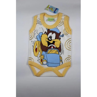 БЕЙБ ФЕШЪН ЕООД Боди потник, 56, 62, 68 /жълт кант/