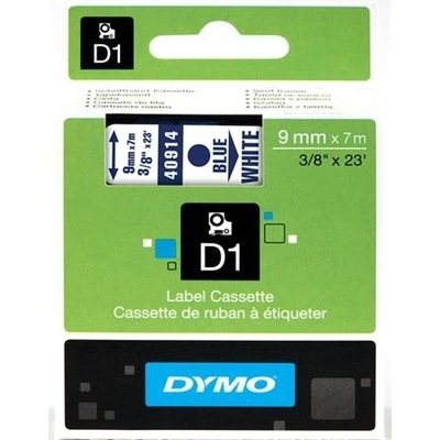 páska DYMO 40914 D1 Blue On White Tape (9mm) (S0720690)