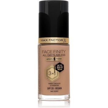 Max Factor Facefinity All Day Flawless SPF20 tekutý make-up s uv ochranou n42 ivory 30 ml