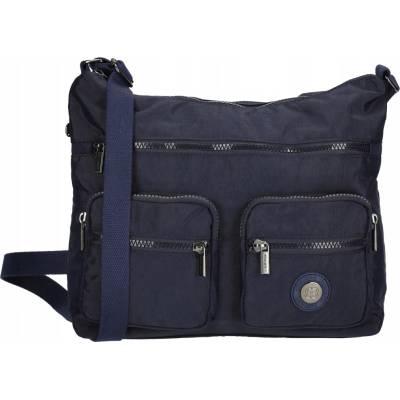 Dámska taška na rameno multipocket Crinkle Enrico Benetti - navy