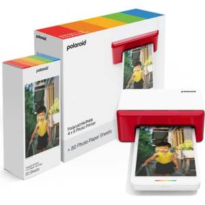 Polaroid Фото принтер Polaroid Everything Box Hi Print 4x6 Photo Printer в комплект с фотохартия, 4.0 x 6.0" (100 x 150mm), 300DPI резолюция, Bluetooth (006553)