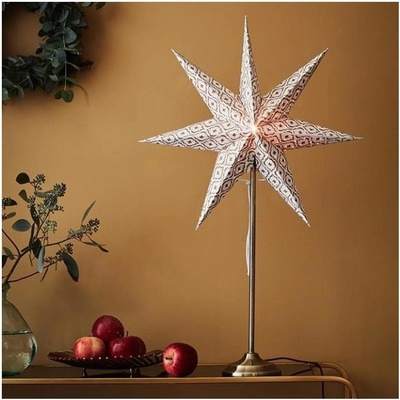 Markslöjd 705310 Vánoční dekorace BAROQUE 1xE14 25W 230V 65 cm bílá chrom ML1181