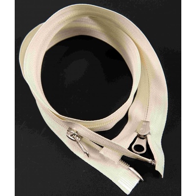 Protipohyb špirálový zips č.5 rôzne farby - dĺžka (40 cm - 100 cm) 60 cm Smotanová