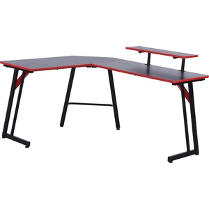 Plasico Computers Геймърско бюро COMMANDER, 150/120/73 cm, Черен