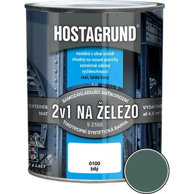 Barvy A Laky Hostivař Hostagrund 2v1 S2160 základní i vrchní barva na kov, 0540 tmavě zelená, 600 ml