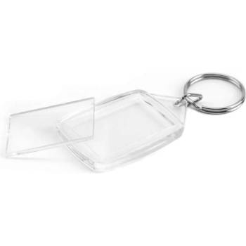 Image 1 of Ключодържател празрачен с плочка 3, 5 x 2.5 см
