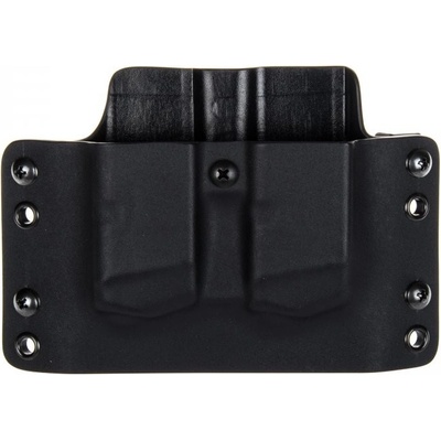RH Holster kydex 2x zásobník Glock 17 vnější pravé bez swtg. černé průvlek 45 mm