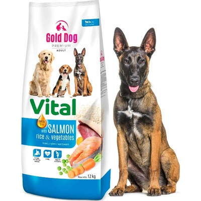 Gold Dog Vital Premium lososové rýžové 12 kg