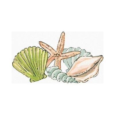 Malování podle čísel MOŘSKE MUŠLE A HVĚZDICE HALEY BUSH – Zboží Mobilmania