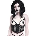KILLSTAR дамски корсет KILLSTAR - Arden Lace Basque - BLACK - KSRA001675