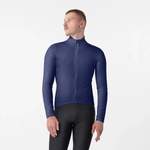 Castelli Мъжка фланелка с дълъг ръкав за колоездене Castelli Competizione Thermal L/S Jersey Cycling jersey - Belgian Blue (056-4295-0111)