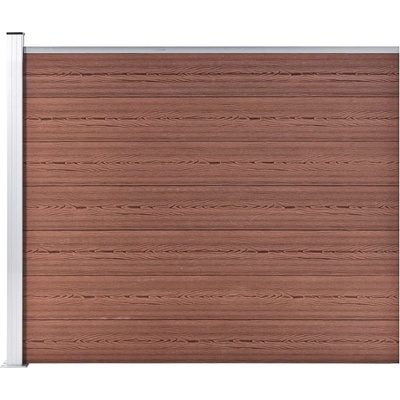 vidaXL Plotový dílec WPC 175 x 146 cm hnědý
