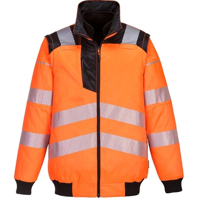 Portwest PW302 PW3 Hi Vis Pilot bunda 3 v 1 oranžová čierna