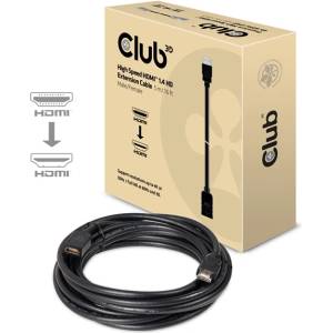 Club 3D Кабел Club 3D - CAC-1320 (HDMI 1.4 M/F, 5 м, 4K30Hz, 10.2Gbps, Ethernet) (CAC-1320)
