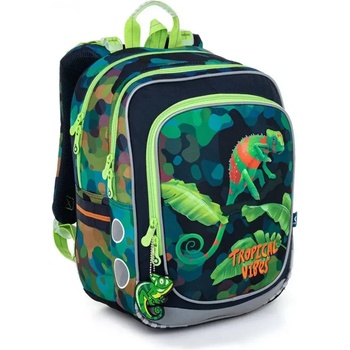 Topgal Ученическа раница Topgal в синьо и зелено