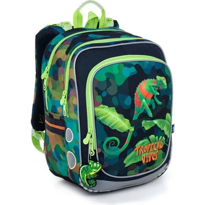 Topgal Ученическа раница Topgal в синьо и зелено