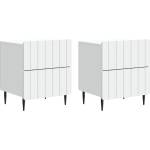 vidaXL Нощен шкаф 2 бр. Бяло 43 x 34, 5 x 49, 5 см Инженерна дървесина (894296)