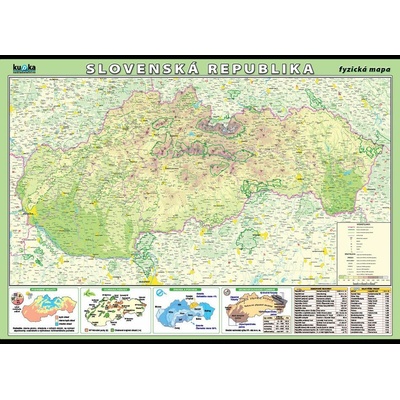 Slovenská republika - fyzická mapa XL (100x70 cm)