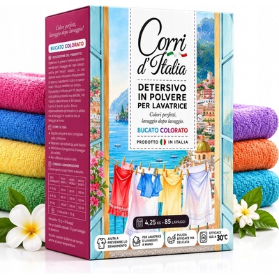 Corri dItalia prací prášek na barevné prádlo ochrana barev od 30 °C 4,25 kg 85 PD