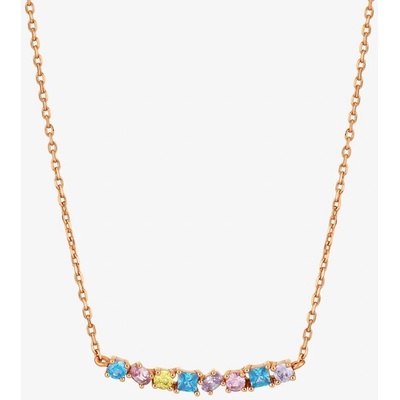 Preciosa Rosegold stříbrný náhrdelník valencia s kubickou zirkonií 5367P70