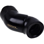 Alphacool Ъглов адаптер Alphacool Eiszapfen, 2 x 45°, G1/4 външна към G1/4 вътрешна резба, Черен мат (1011179) - tehnik