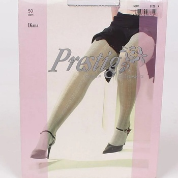 Image 1 of Фигурален чорапогащник в черно и бяло Diana 50 den