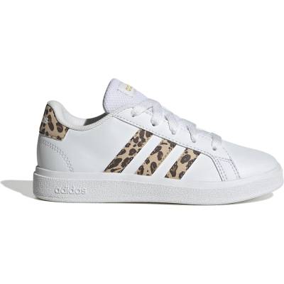 adidas Детски маратонки Adidas Girls Grand Court Trainers - White/Animal